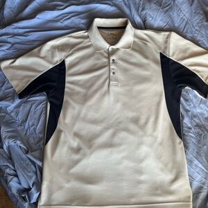 PGA Tour Cream and Black Polo Shirt